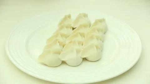 Chef makes steamed dumplings (2) Stock Footage 202168457