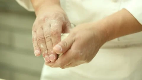 Chef makes steamed dumplings (3) Stock Footage 202168526