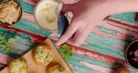 Chef makes the white sauce, 4k Stock Footage 219919297
