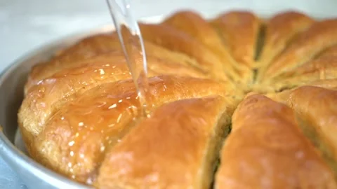 The chef is making the carrot slice baklava recipe. Stock Footage 150084154
