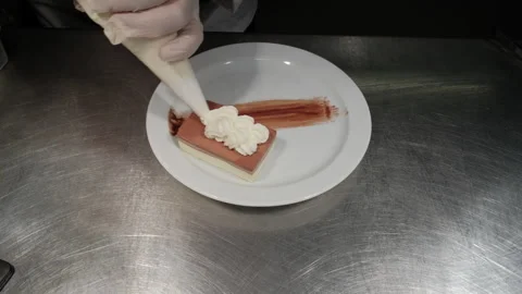 Chef Making Dessert Stock Footage 244659714