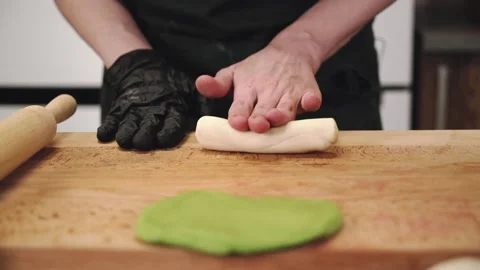 The chef making the dough Stock Footage 147306598