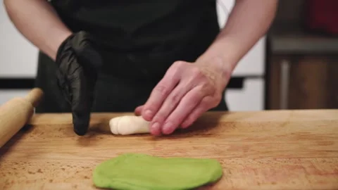 The chef making the dough Stock Footage 147306612