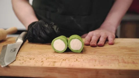 The chef making the dough Stock Footage 147306645