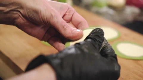 The chef making the dough Stock Footage 147306676