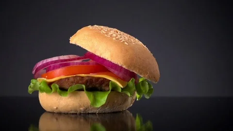 Chef is making hamburger Stock Footage 82557630