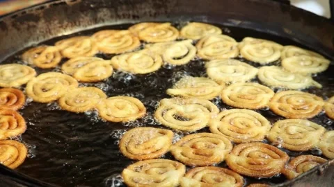 Chef Making Indian Jalebi Also Known As Jilapi, Jilebi, Jilipi, Zulbia, Jerry Stock Footage 205068609