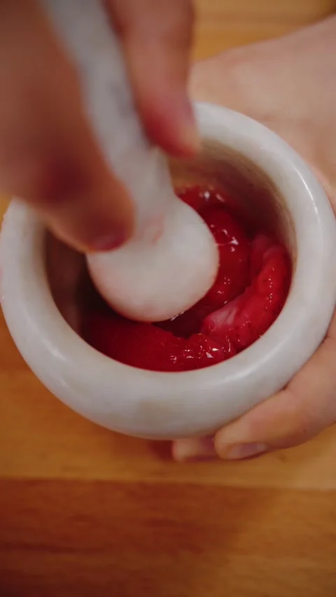 Chef Making Jam from Strawberries Video stock 283011374