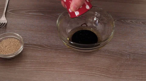 Chef making marinade with pepper salt and ground chili Stock Footage 37067565