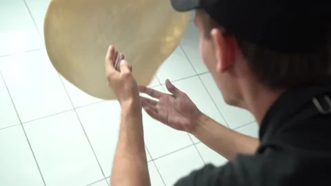 Chef is making pizza dough. Stock Footage 131518359