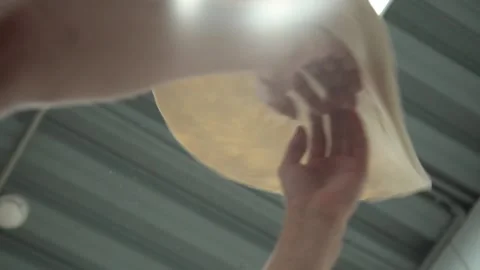 Chef is making pizza dough. Stock Footage 131518436
