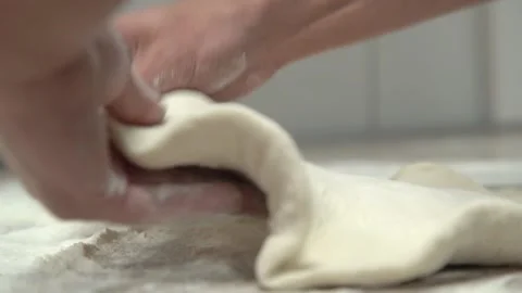 Chef is making pizza dough. Stock Footage 131522288