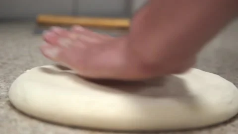 Chef is making pizza dough. Stock Footage 132557370