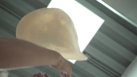 Chef is making pizza dough. Stock Footage 132559121