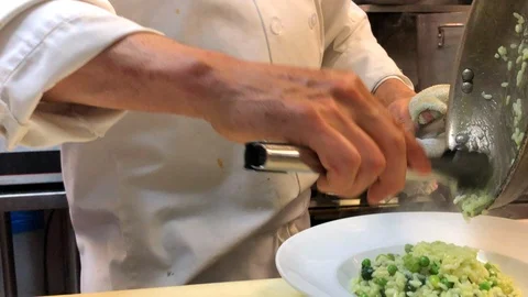 Chef  making Rissotto Stock Footage 111480650
