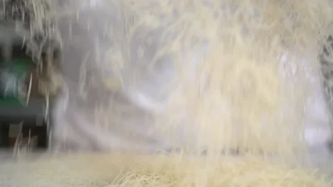 A chef making shredded wheat dessert Stock Footage 150081422
