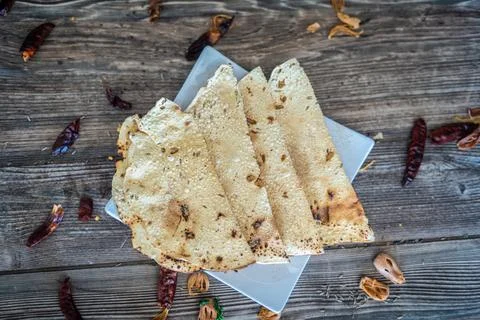 Chef making a tandoori bread Stock Photos