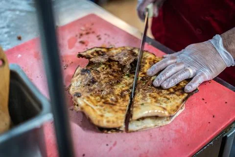 Chef making a tandoori bread Stock Photos