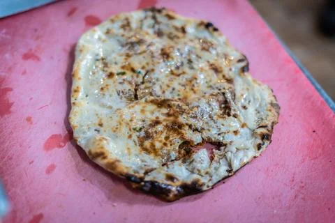 Chef making a tandoori bread Stock Photos
