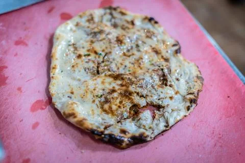 Chef making a tandoori bread Stock Photos