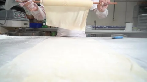 A chef making Turkish baklava Stock Footage 150081661