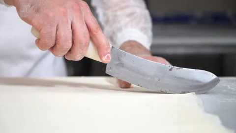 A chef making Turkish baklava Stock Footage 150082481