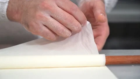 A chef making Turkish baklava Stock Footage 150082509