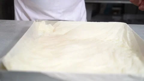 A chef making Turkish baklava Stock Footage 150082537