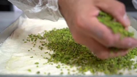 A chef making Turkish baklava Stock Footage 150082626
