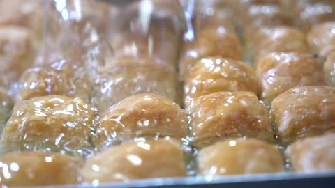 A chef making Turkish baklava Stock Footage 150083029