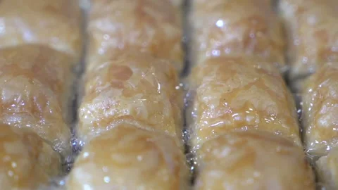 A chef making Turkish baklava Stock Footage 150083305