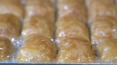 A chef making Turkish baklava Stock Footage 150083345