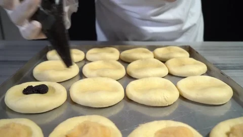 The chef is making Turkish pastries. Stock Footage 150092041