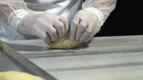 The chef is making Turkish pastries. Stock Footage 150092139