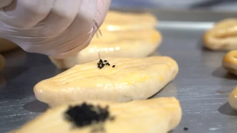 The chef is making Turkish pastries. Stock Footage 150092193