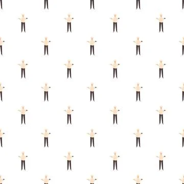 Chef man avatar pattern presenting and working Stock Illustration
