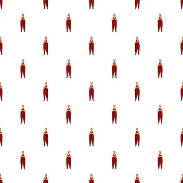Chef man in uniform seamless pattern background Stock Illustration