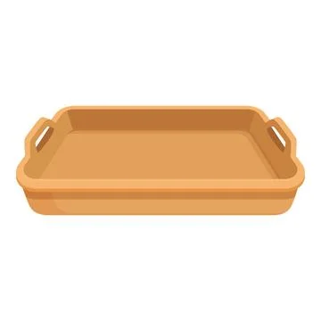 Chef meal tray icon cartoon vector. Container design plastic Stock Illustration