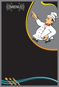 Chef Menu Card Design Template Stock Illustration