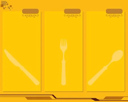 Chef Menu Card Design Template Stock Illustration