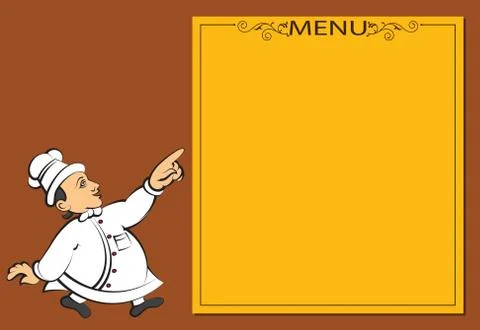 Chef Menu Card Design Template Stock Illustration