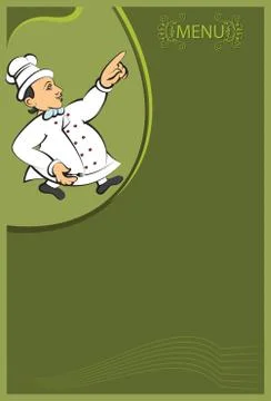 Chef Menu Card Design Template Stock Illustration