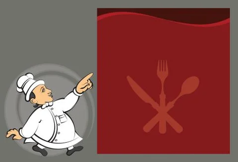 Chef Menu Card Design Template Stock Illustration