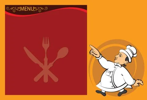 Chef Menu Card Design Template Stock Illustration