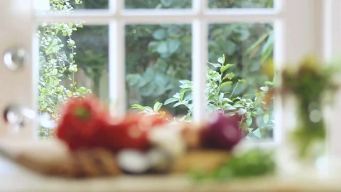 Chef is mixing the egg with flour to prepare a dough Stock Footage 91013482