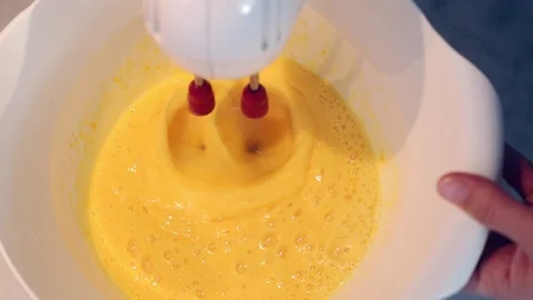 Chef mixing eggs Stock Footage 86529332