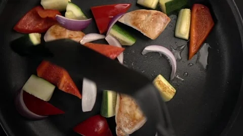 Chef is mixing ingredients Stock Footage 64692343