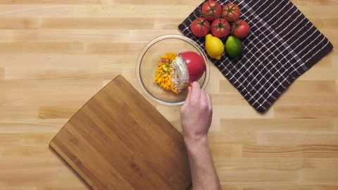 Chef mixing a recipe Stock Footage 70743309