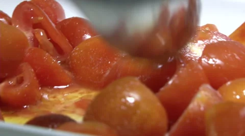 Chef mixing tomato salad  Video stock 47966203