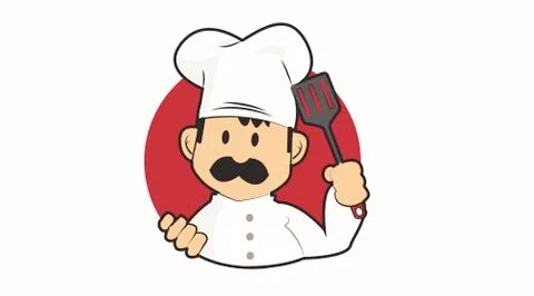 Chef with Moustache Illustrazione stock
